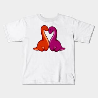 Cute dino couple, dinosaurs Kids T-Shirt